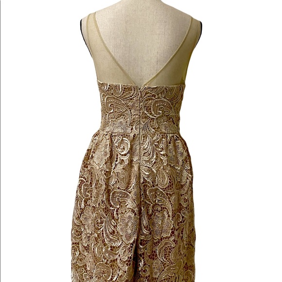 ADRIANNA PAPELL Lace Illusion Midi Size 4 - Picture 8 of 15